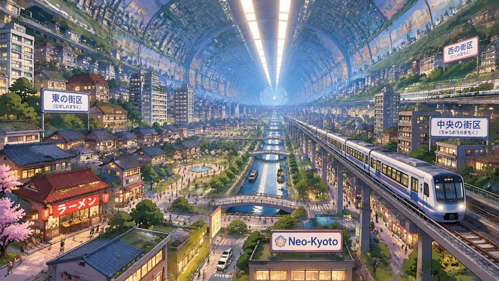 オニール・シリンダー密閉型アニメ都市