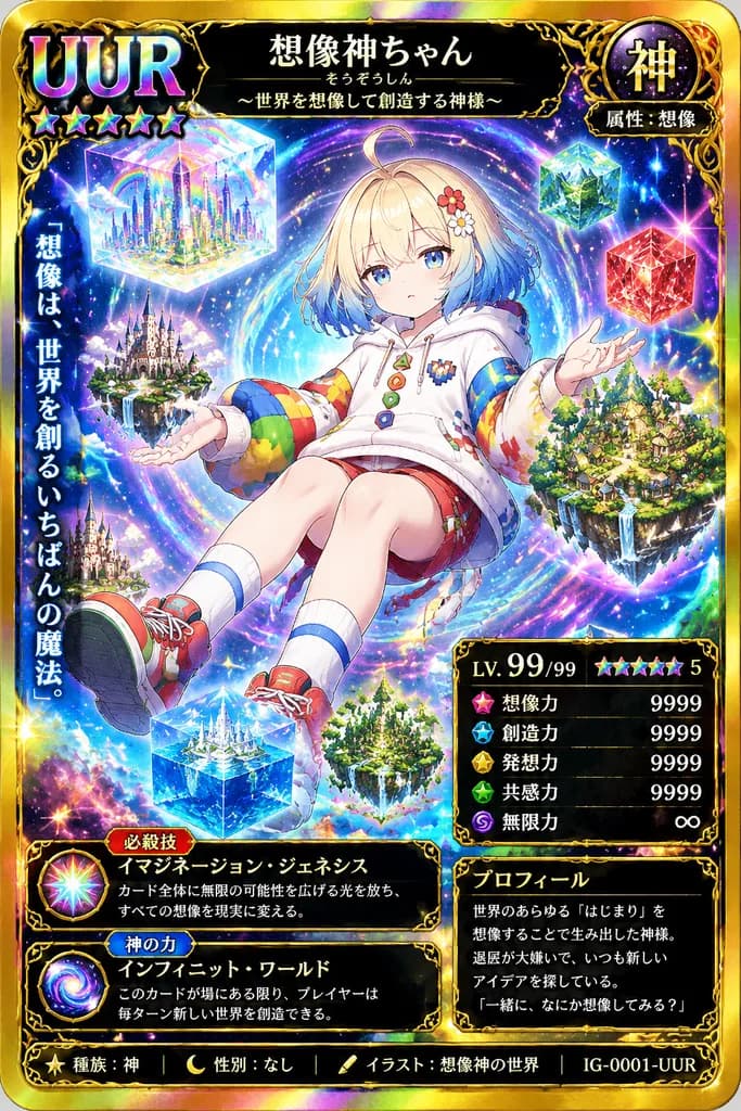 Japanese Ultra Rare Anime Deity Trading Card