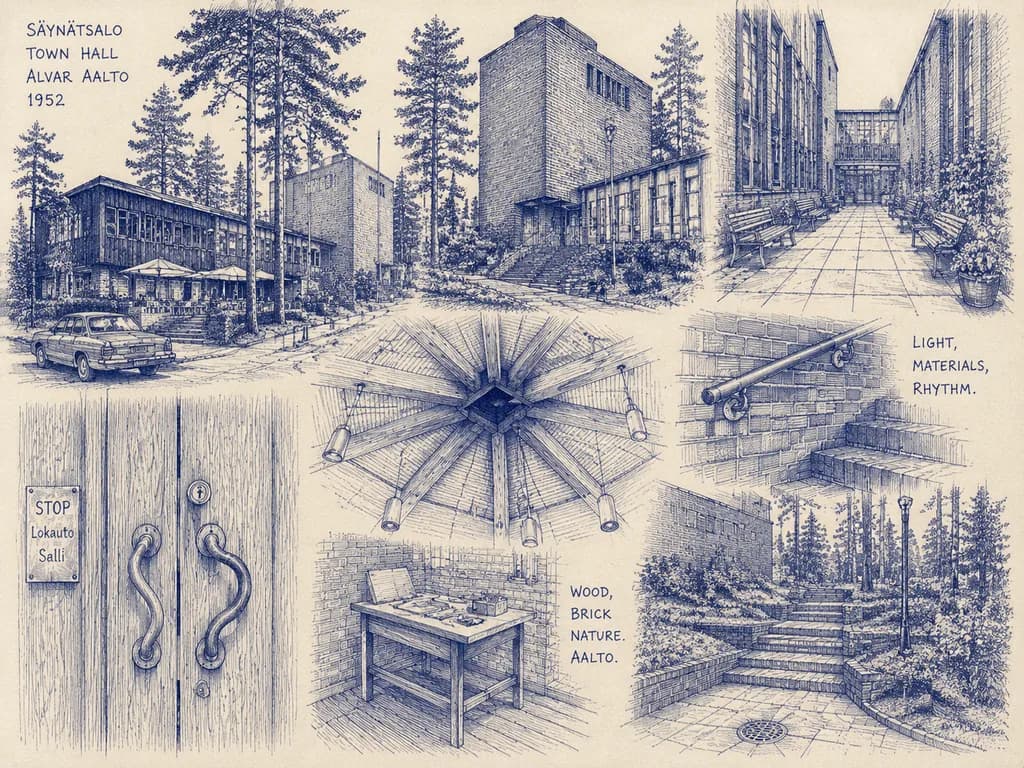 Architectural Travel Sketchbook Study