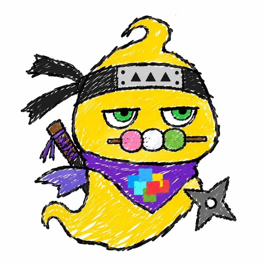 Bad Doodle Ninja Ghost Mascot