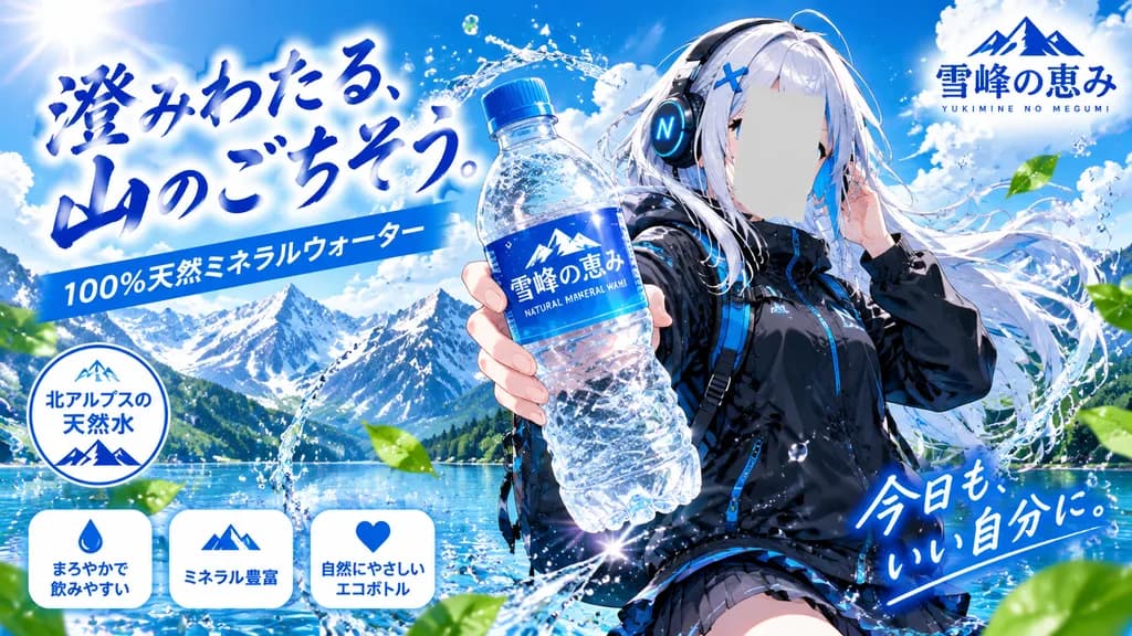 Anime Mineral Water Commercial Visual