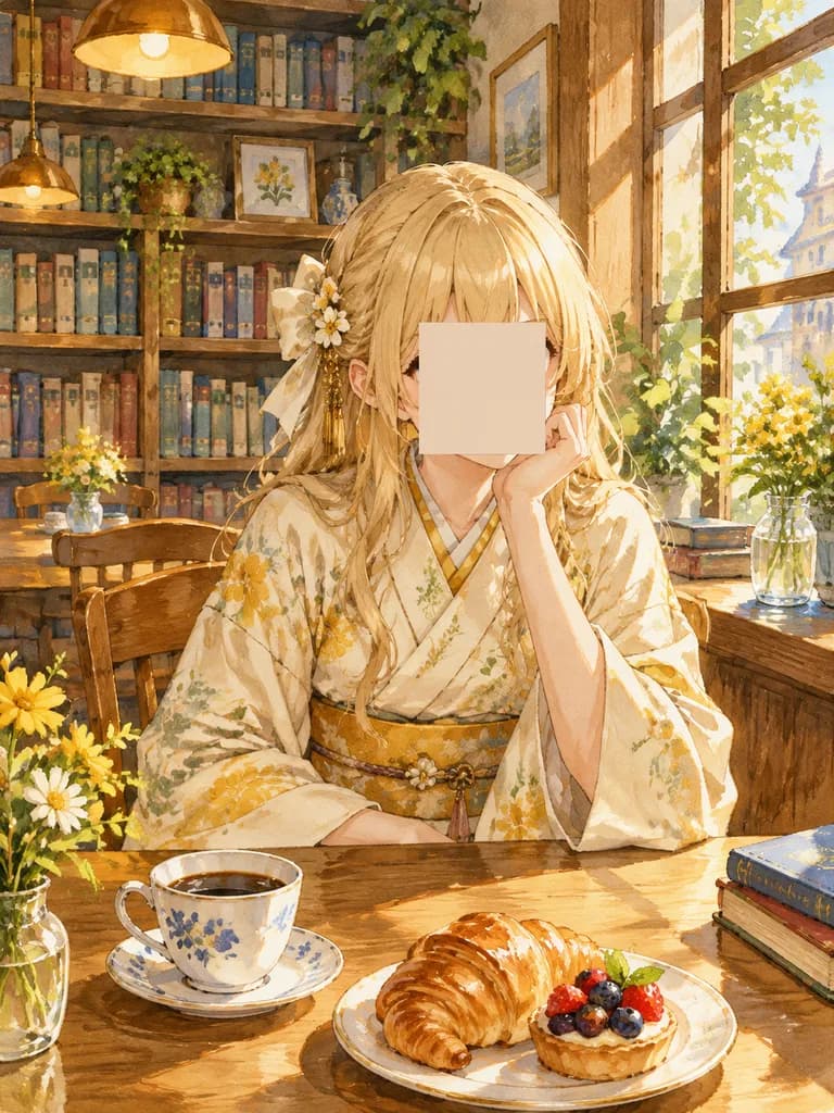 Mise en Couleur d'un Café Anime à l'Aquarelle