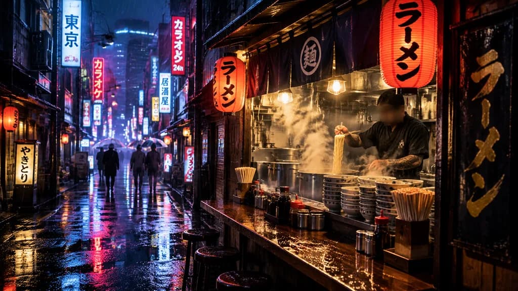 Rainy Night Ramen Alley