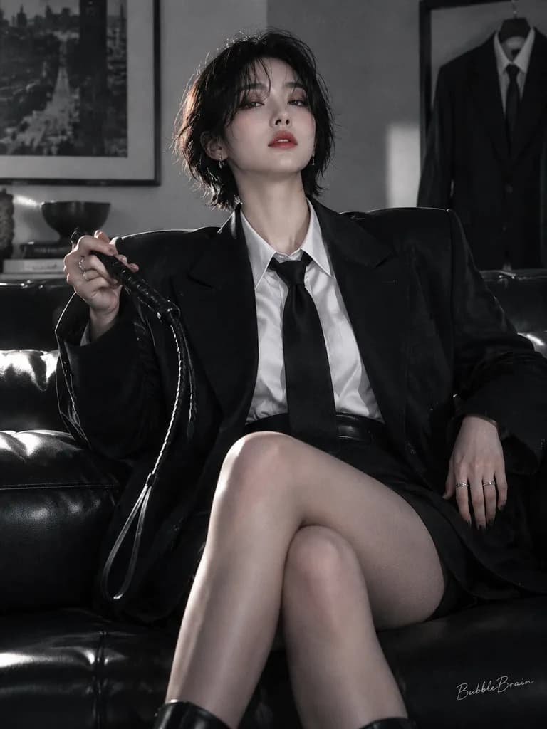 クールビューティーな韓国アイドルのエディトリアルポートレート