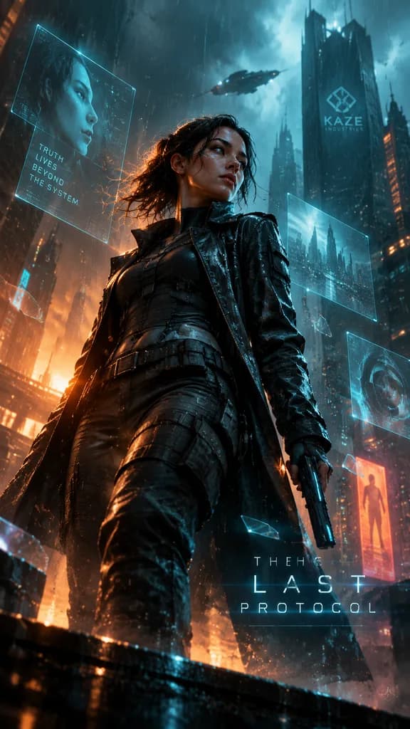 立体的な奥行きを持つ映画キャラクターポスター