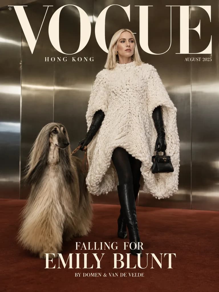 Editorial Vogue Cover with Afghan Hound
