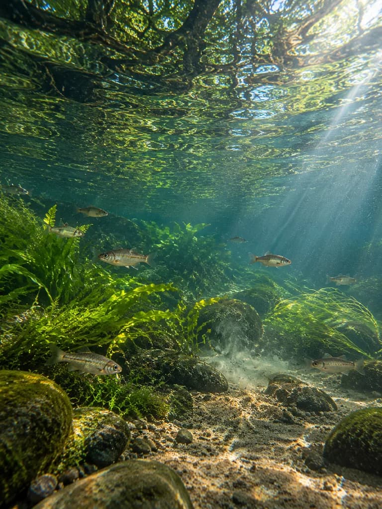 Underwater Forest Stream Nature Photography