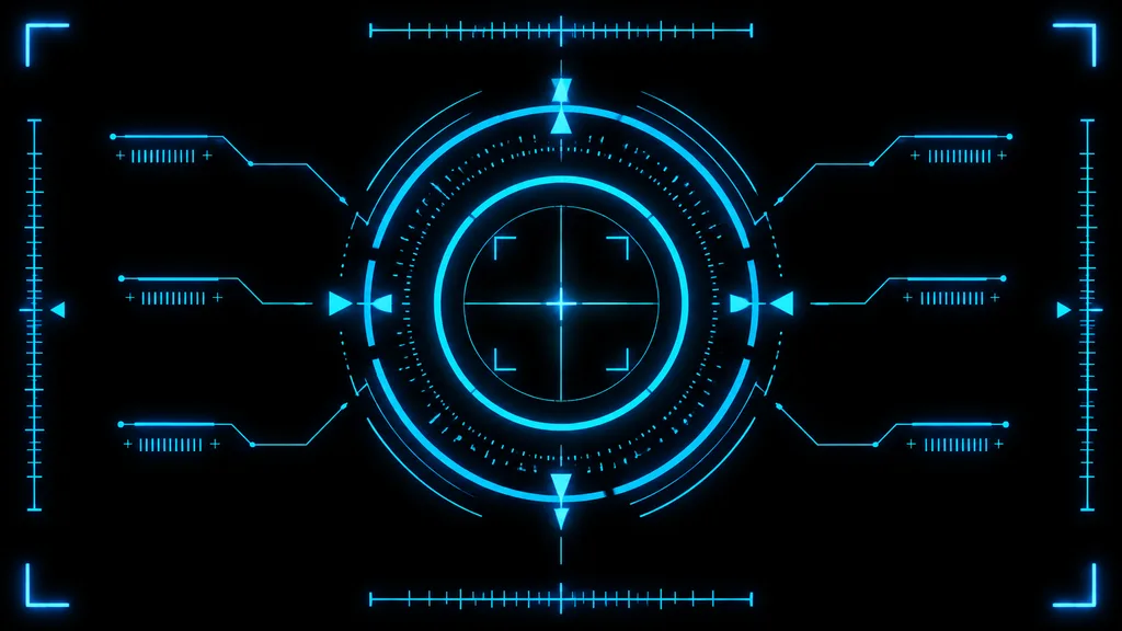 Symmetrical Sci-Fi HUD Reticle Overlay