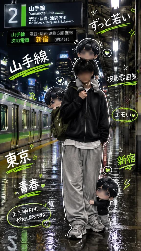 Tokyo Yamanote Streetwear Mixed-Media Poster