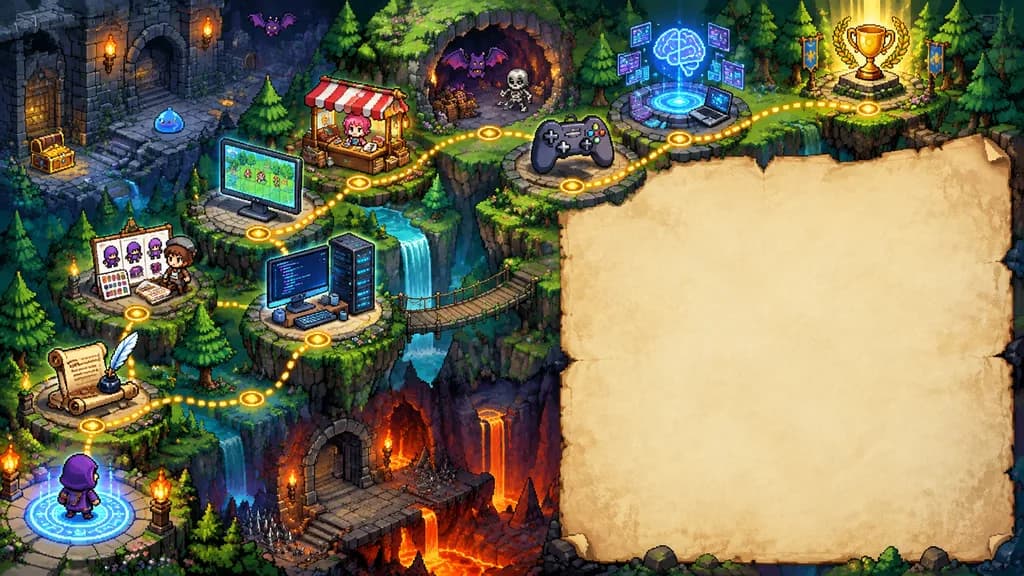 Pixel Art Game Dev Roadmap Banner