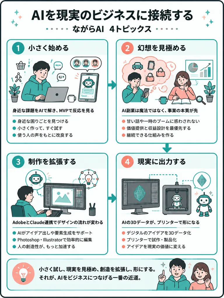 Japanese AI Business Infographic Poster