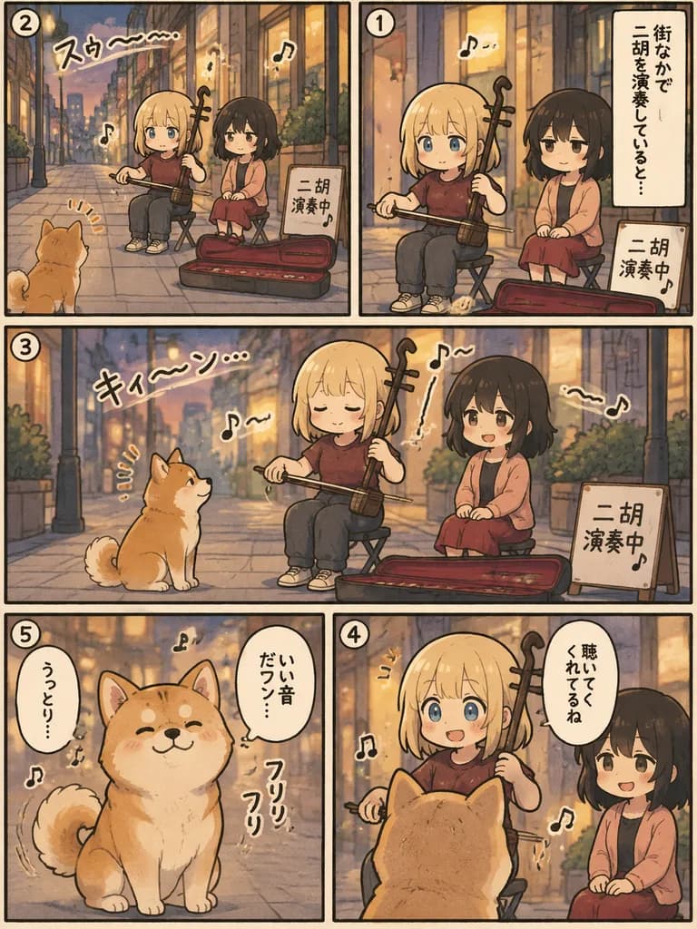Chibi Erhu Street Performance Manga