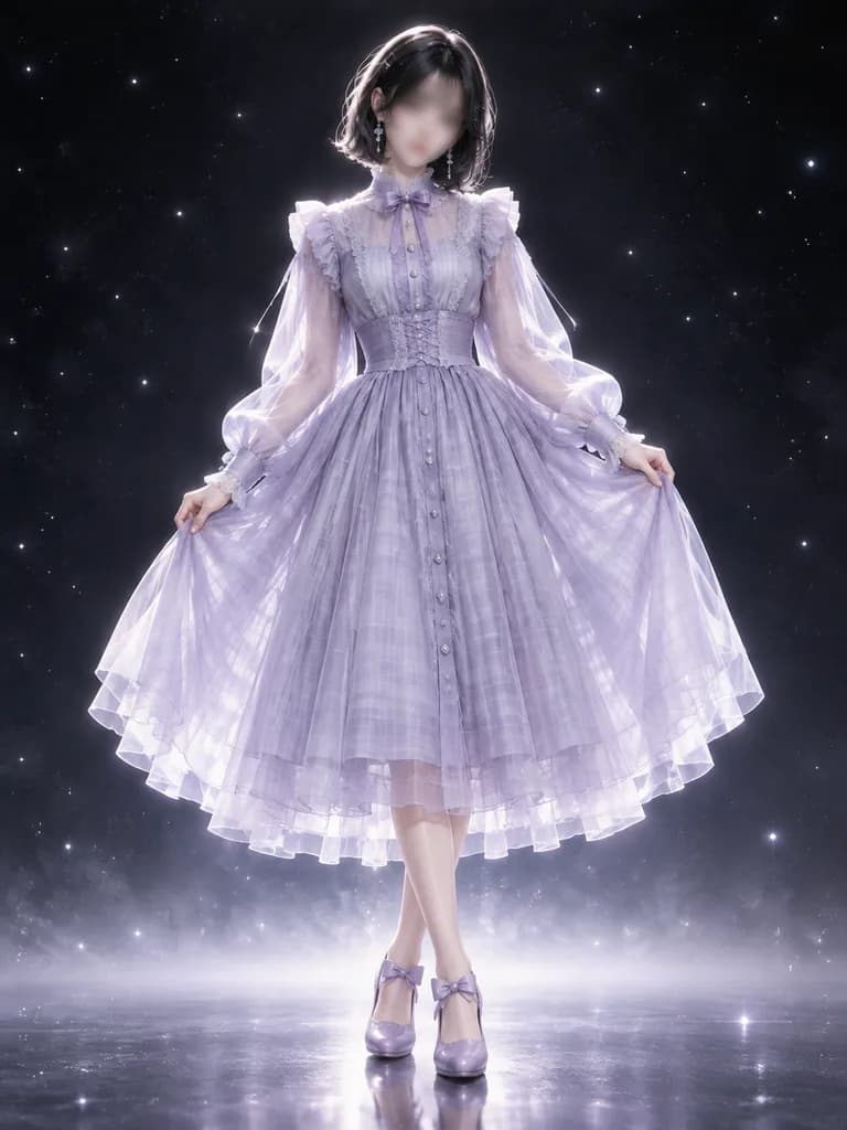 Translucent Lavender Lolita Fashion Portrait