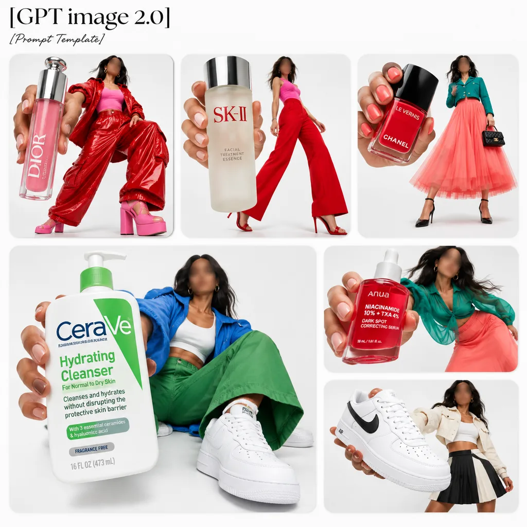 Editorial Fashion Product Collage Grid