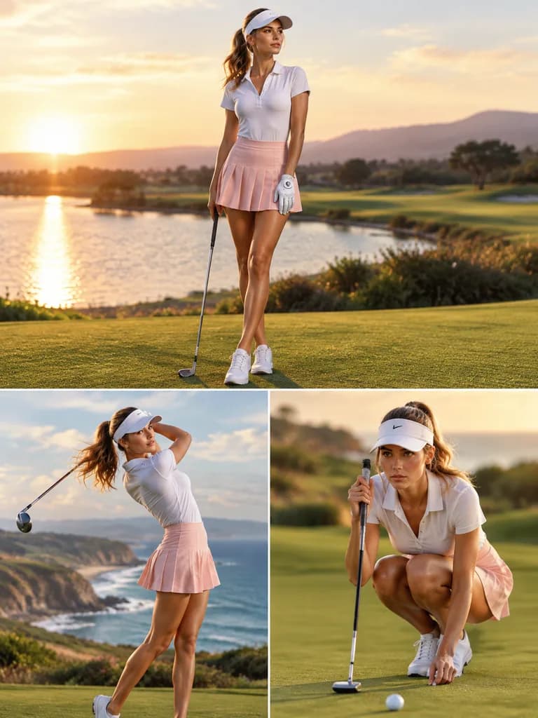 Luxury Golf Editorial Campaign Collage