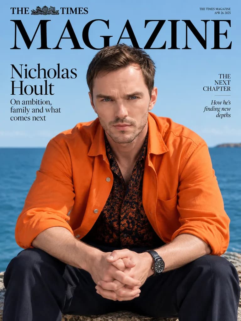 海辺のエディトリアル雑誌表紙ポートレート