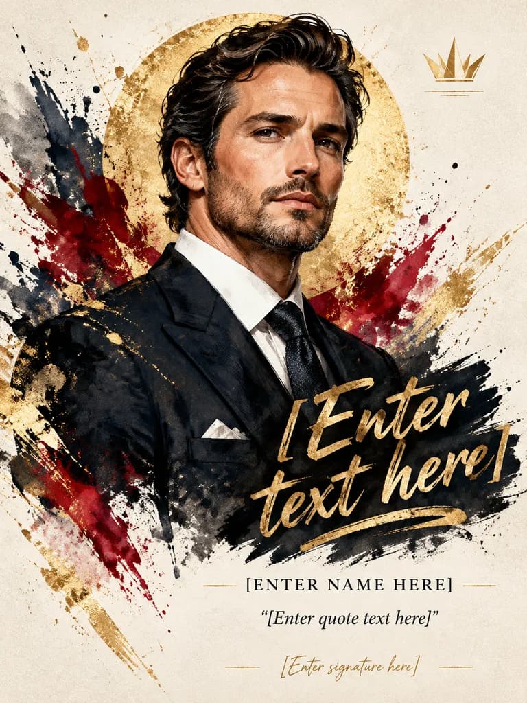 Luxury Executive Mixed Media Portrait