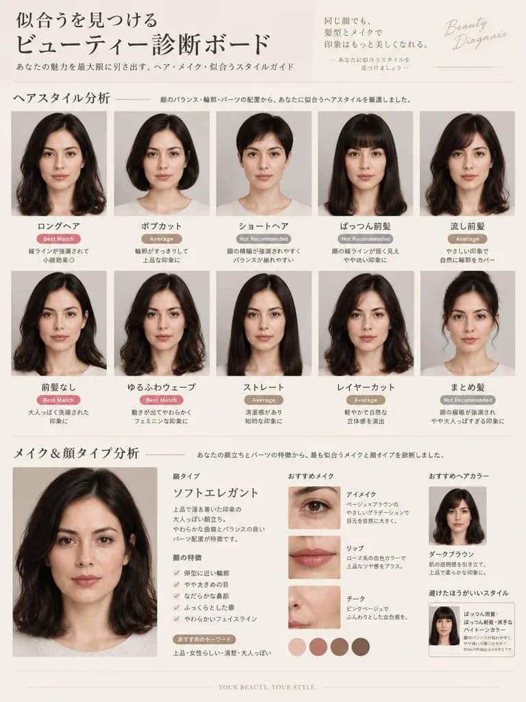 헤어스타일 및 메이크업 진단 가이드