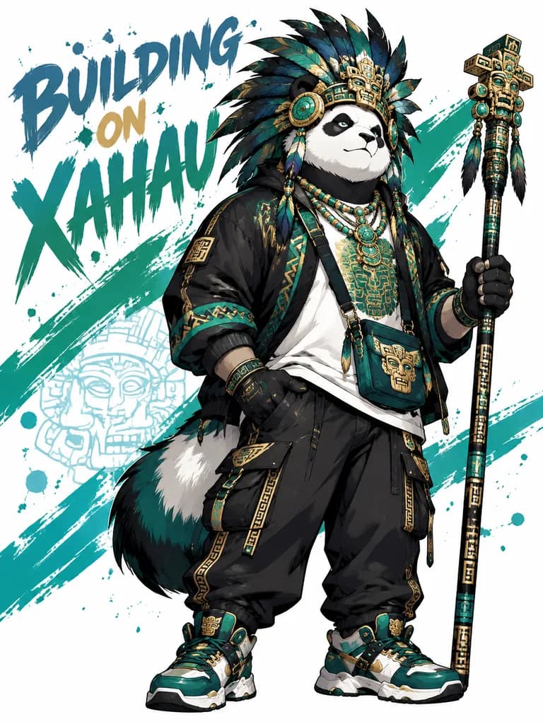 Mesoamerican Streetwear Character Poster