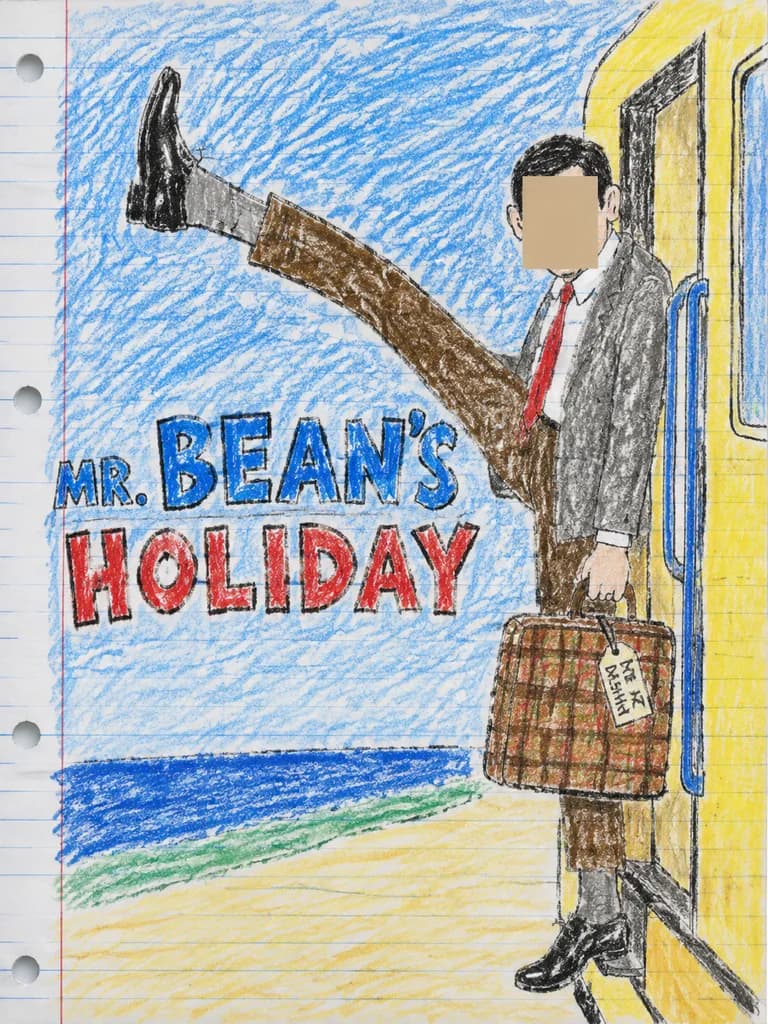 Crayon Drawing Movie Poster on Lined Paper