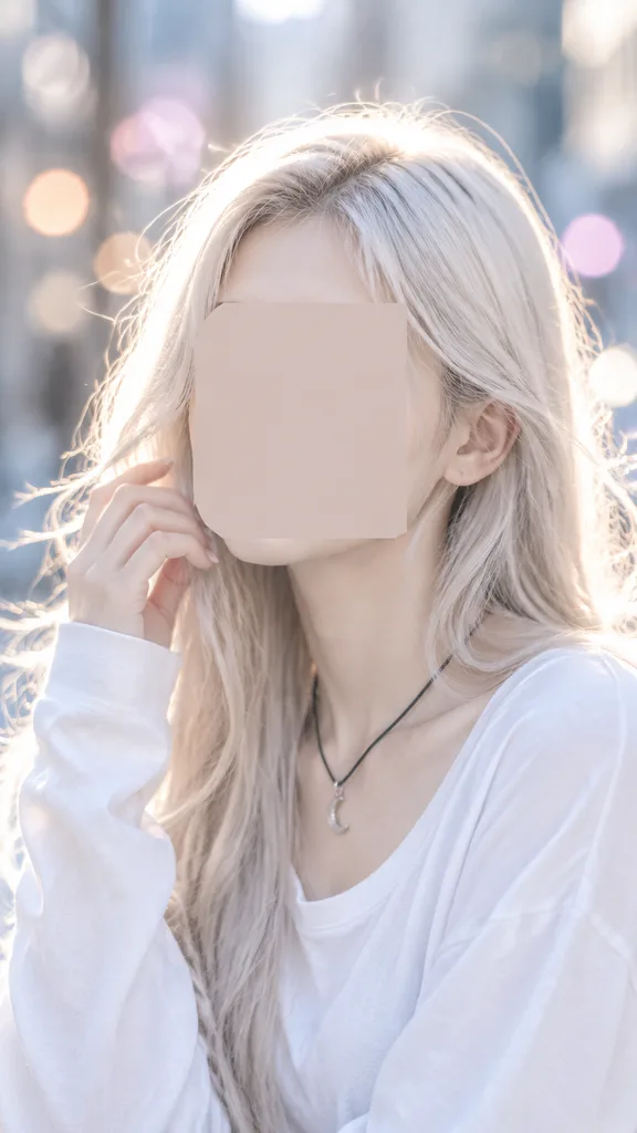 Backlit Fashion Portrait with Face Block