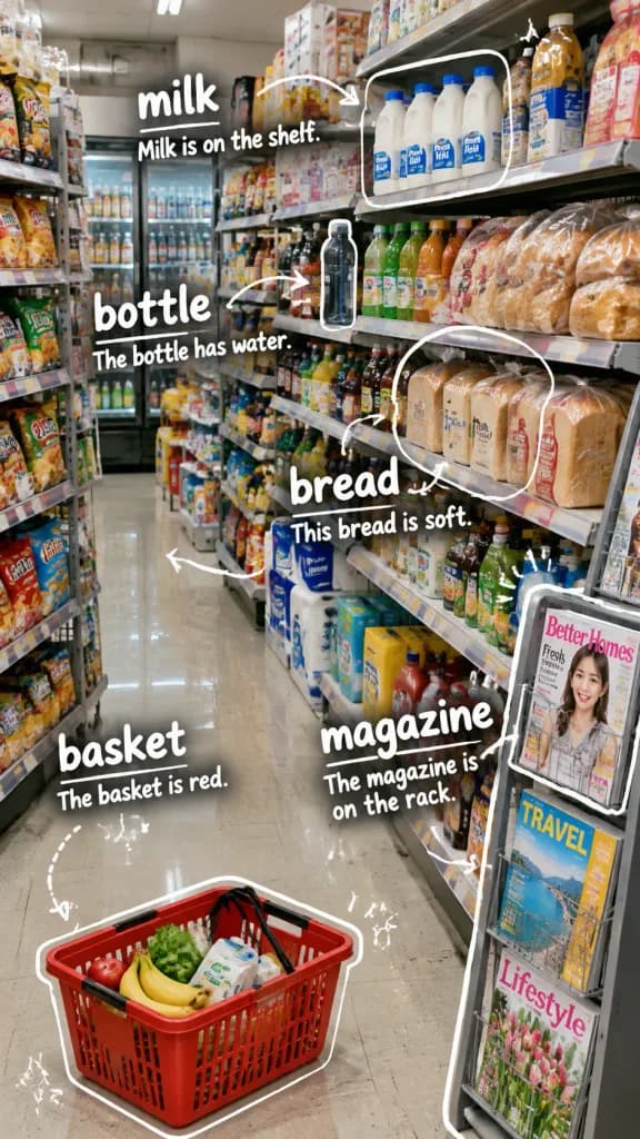 Grocery Store English Vocabulary Notes