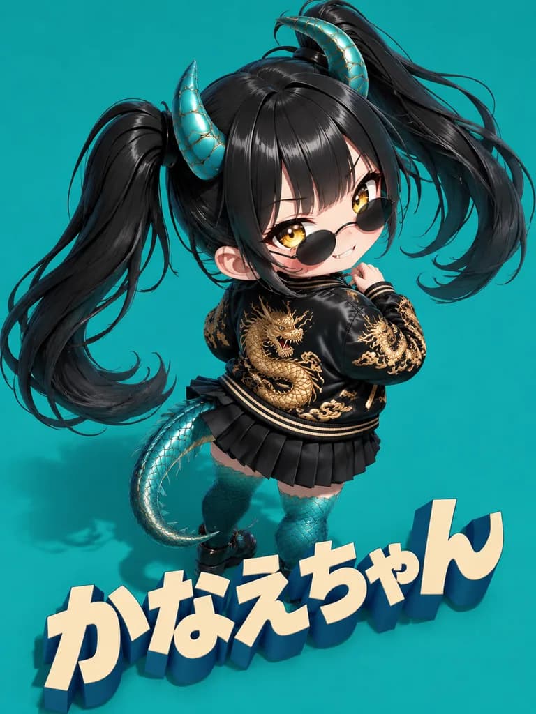 Chibi Demon Girl 3D Poster