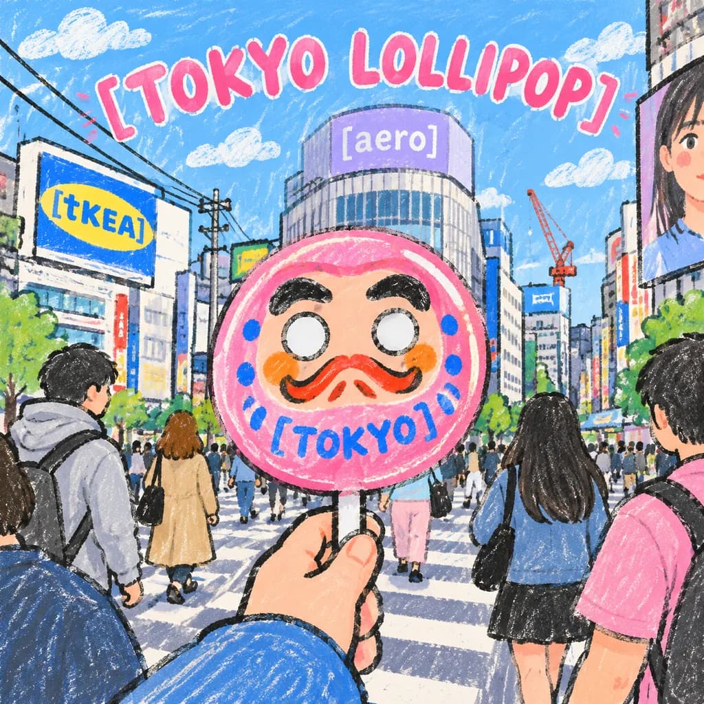 東京ストリートだるまロリポップスケッチ