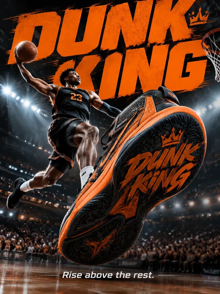 Basketball Sneaker Editorial Ad Poster
