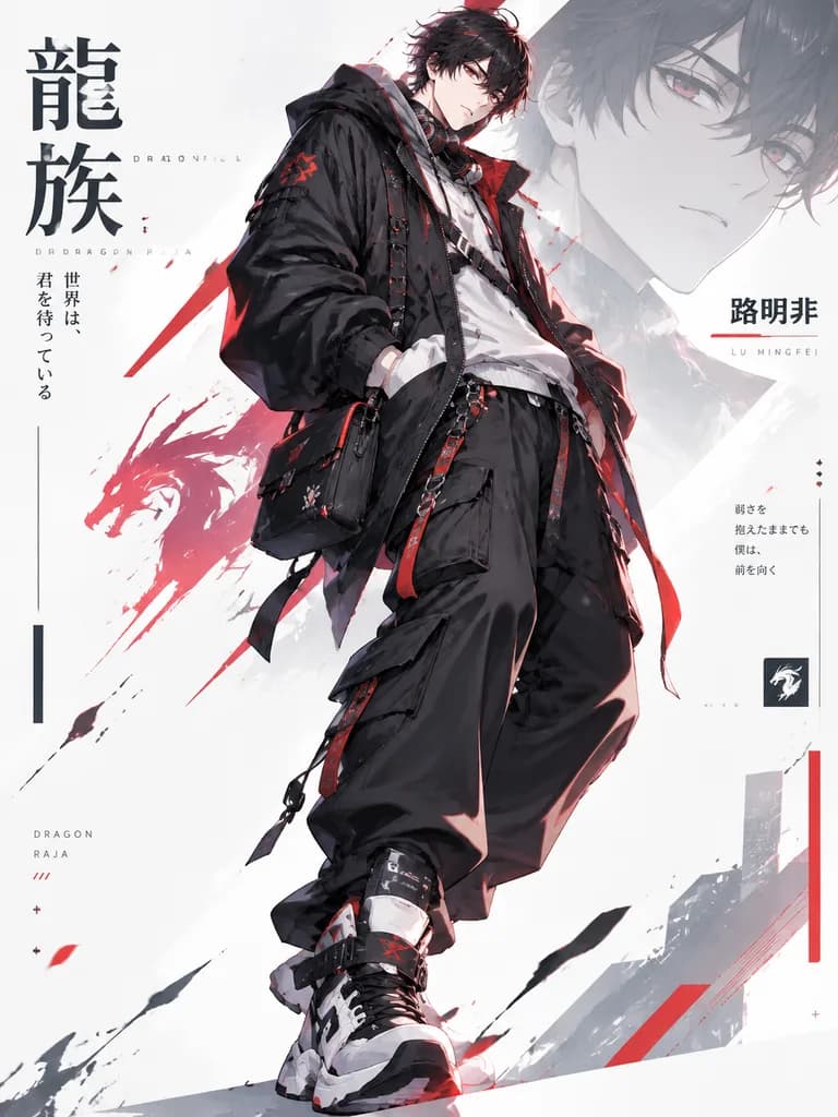 Anime Techwear Graphic Design Poster