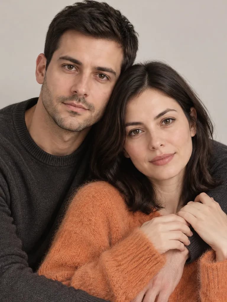 Korean Studio Couple Magazine Portrait