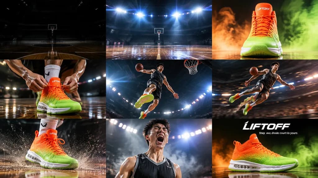 Basketball Shoe Commercial Storyboard Poster