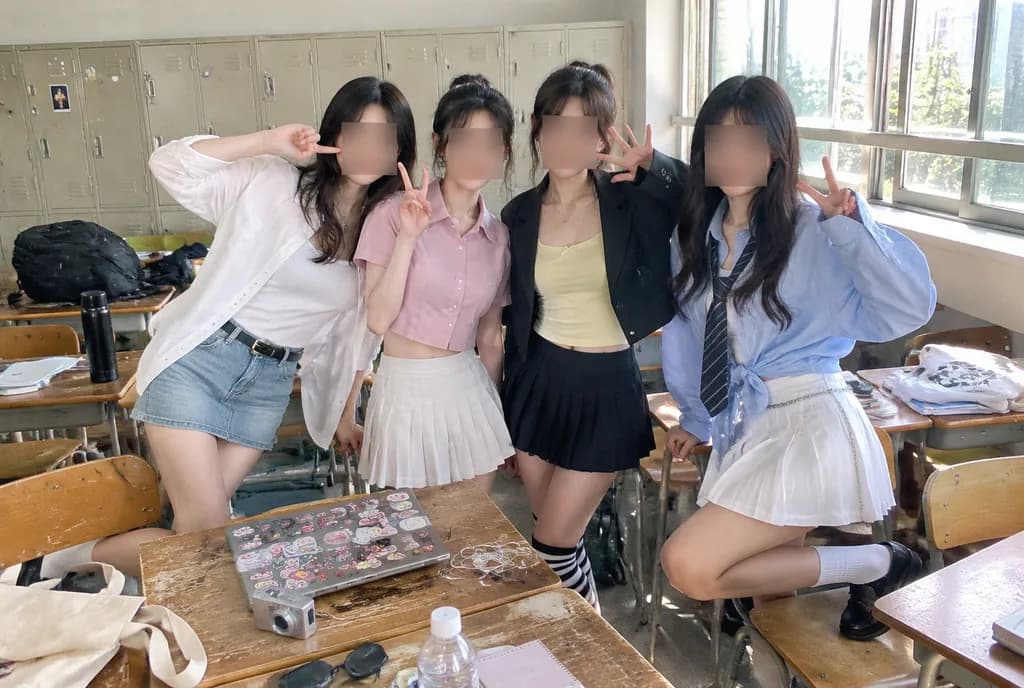Candid Classroom Friends Film Snapshot