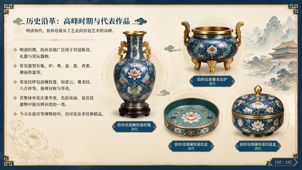 故宮掐絲琺瑯展覽簡報投影片