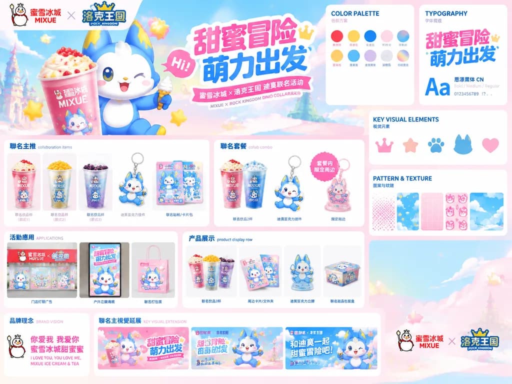 Co-Branded Mascot Marketing Visual Proposal Board