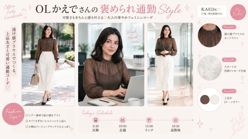 หน้าคอลัมน์นิตยสารแฟชั่นญี่ปุ่นลุคไปทำงาน
