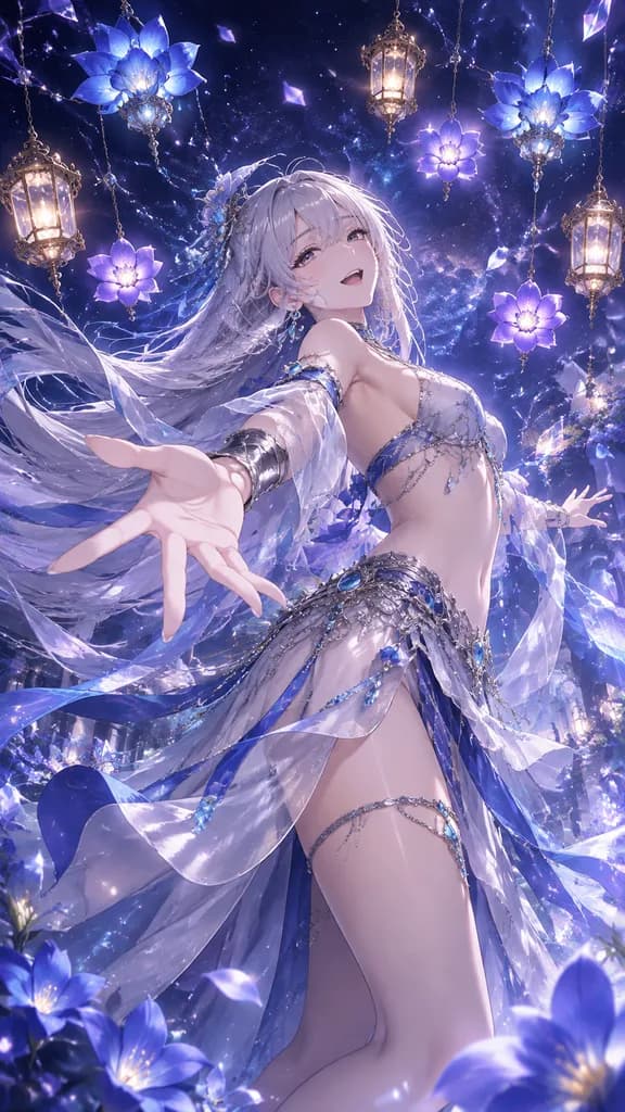 星空の庭園に舞う天上の踊り子