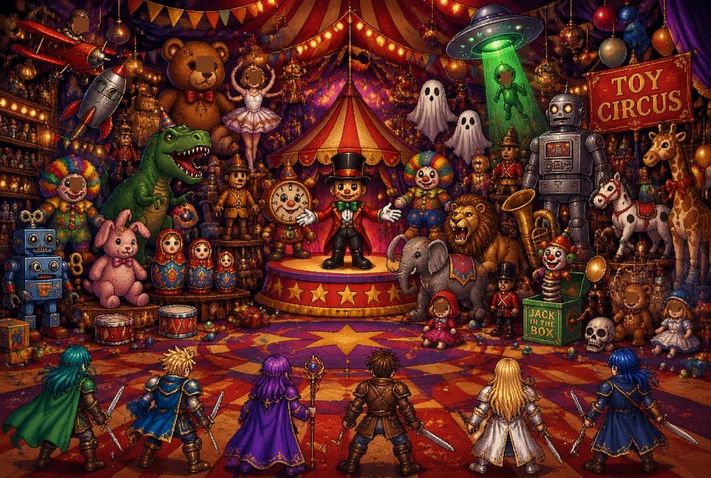 Toy Circus Pixel JRPG Battle