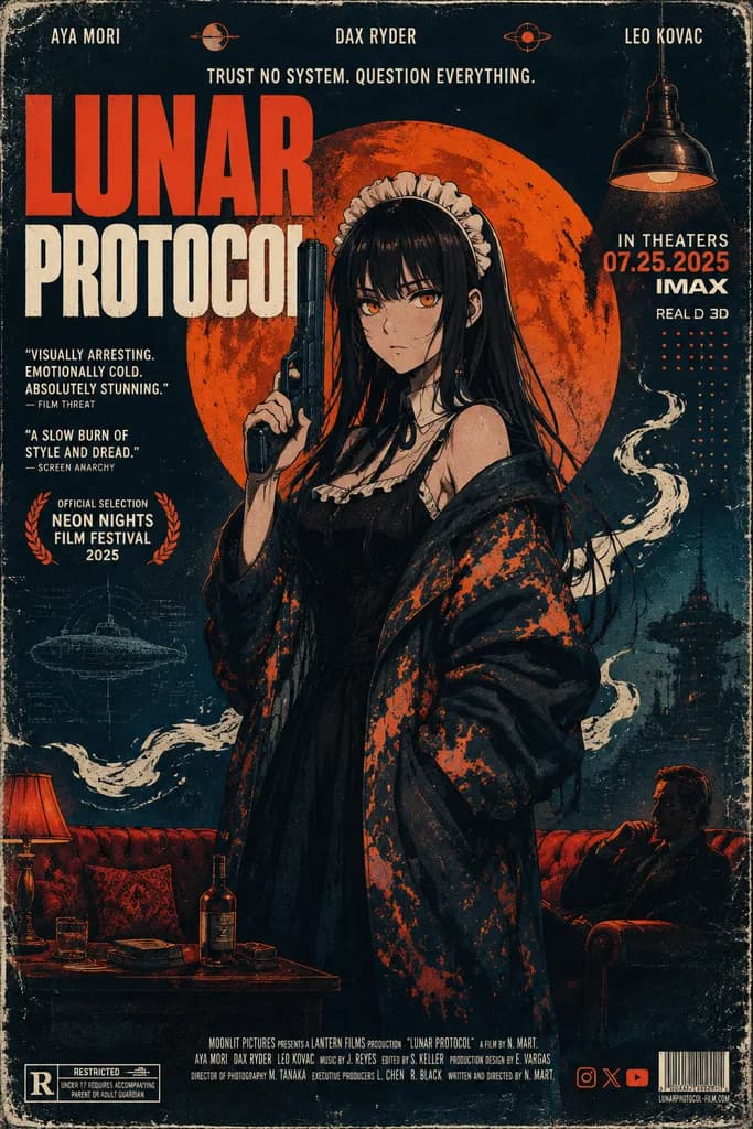 復古科幻動漫電影海報