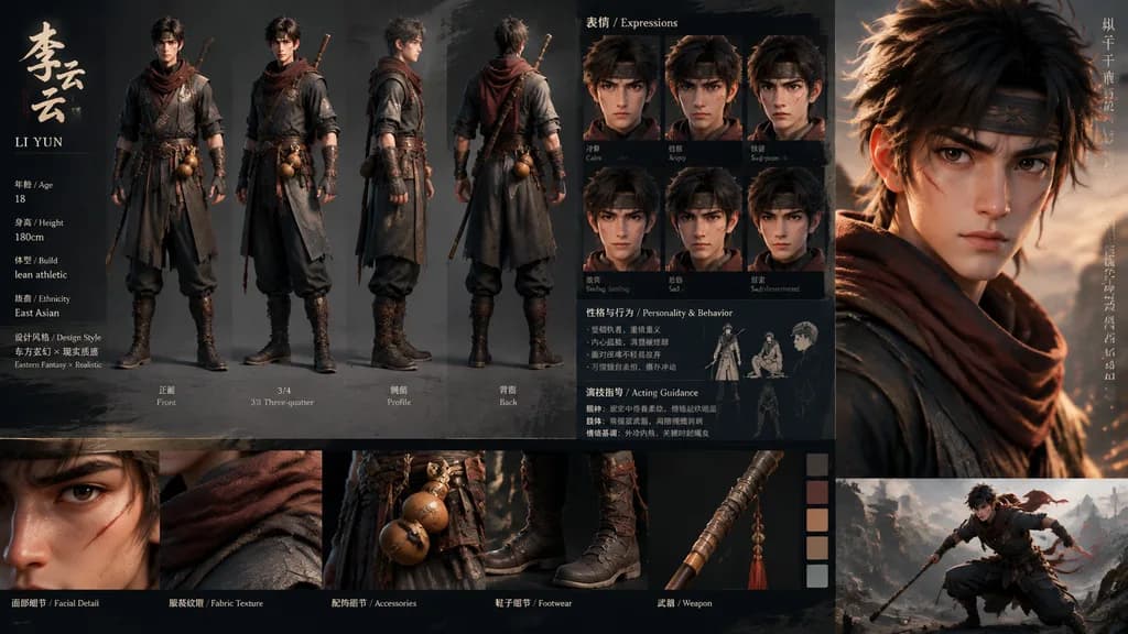 Cinematic Animated Feature Character Pitch Sheet