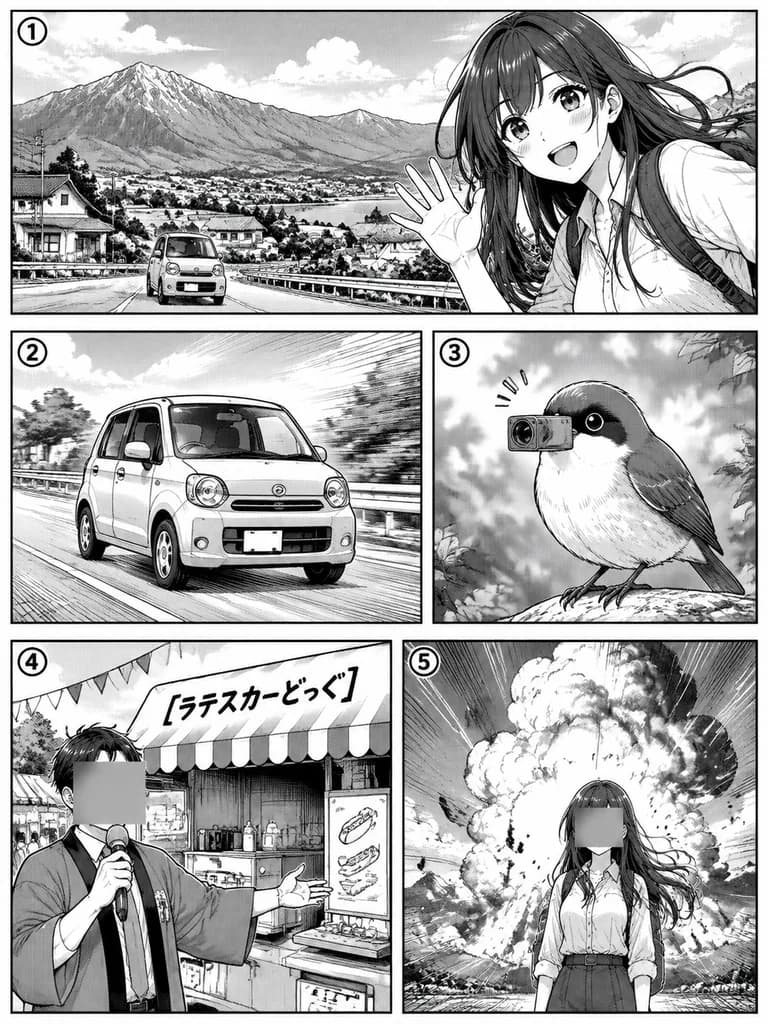Finished Manga Page from Storyboard