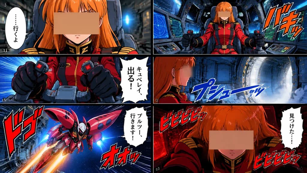 Retro Mecha Pilot Manga Page