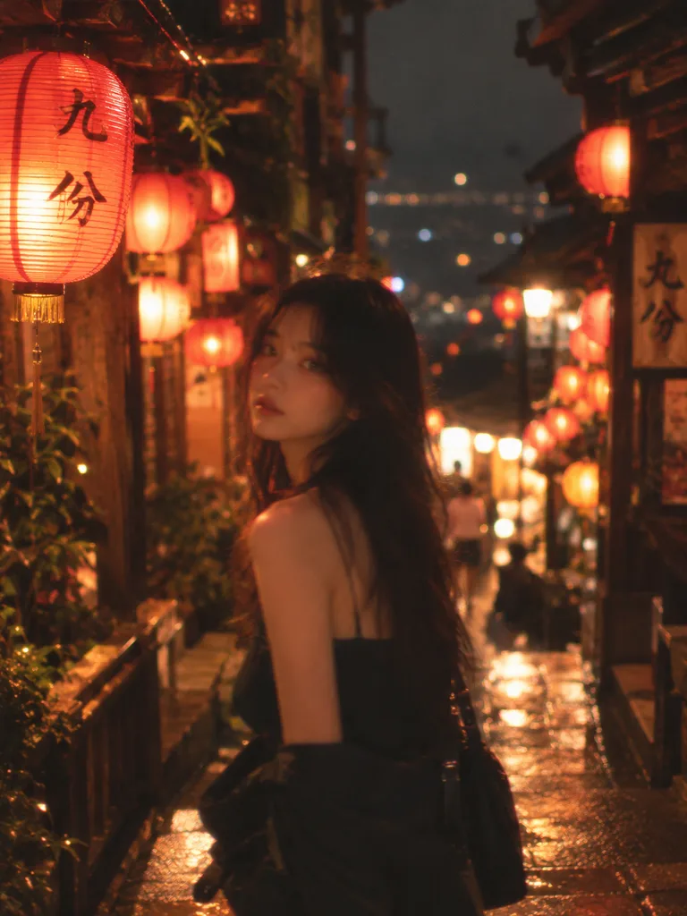 Nighttime Taiwanese Street Fashion Candid