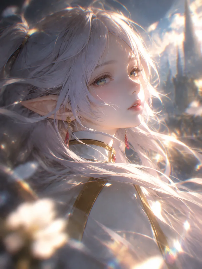 幻想的なソフトフォーカスのアニメポートレート
