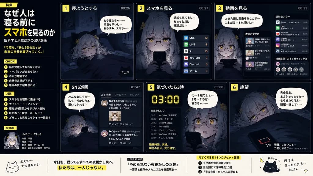 Bedtime Phone Addiction Anime Infographic