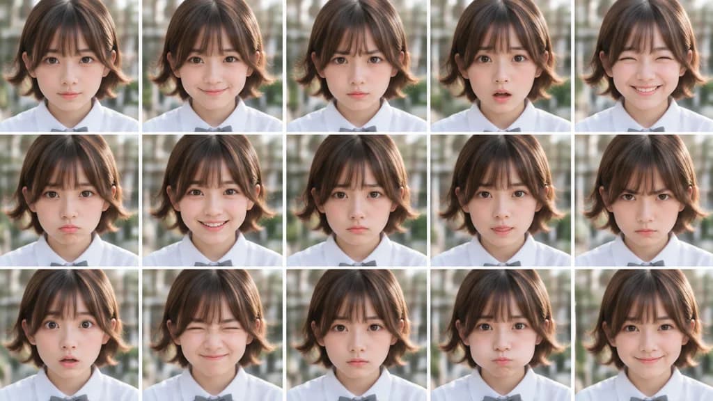 Photorealistic FACS Facial Expression Sheet