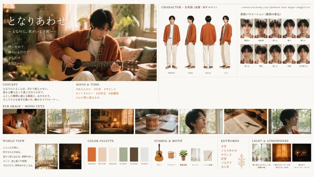 Japanese Indie MV Concept Pitch Board