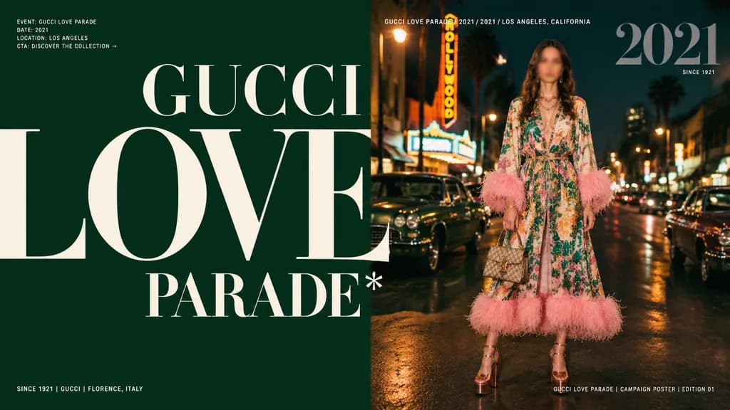 Editorial Split Fashion Campaign Poster