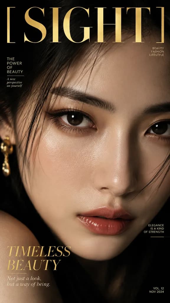 Luxury Editorial Beauty Magazine Cover