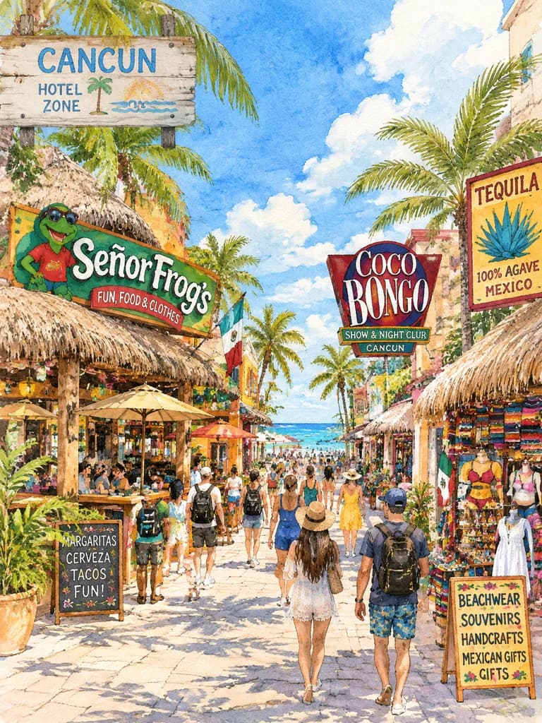 水彩画風トロピカル旅行ポスター